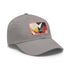 GeoCool Abstract Shapes Baseball Cap in White with Light Brown patch