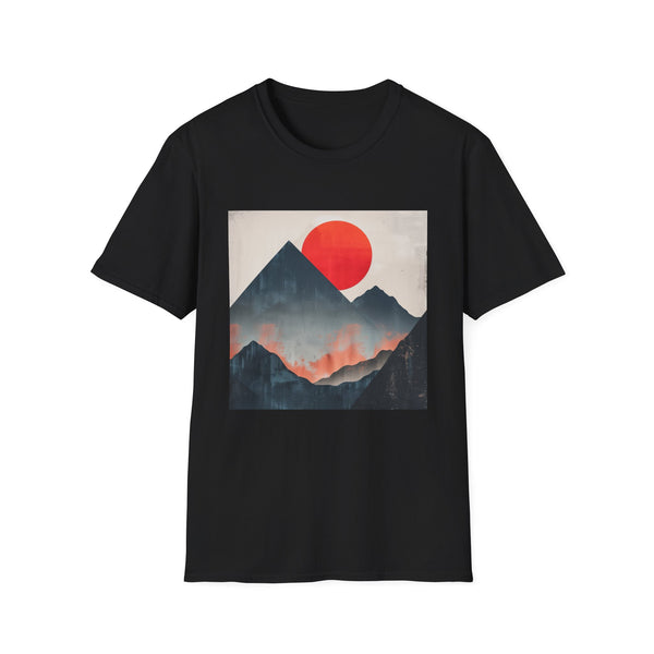 Mountain Majesty: A Minimalist Sunrise | T-Shirt | DTG, Men's Clothing, Regular fit, T-Shirts, Unisex, Women's Clothing | Prints with Passion