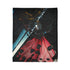 Cyborg Butterfly Perched on Sword Plush Fleece Throw Blanket