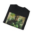 Charcoal Green Lantern painting T-shirt with soft brushstrokes and vibrant palette