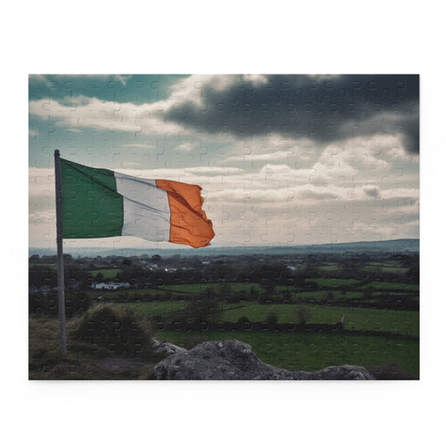 Ireland flag jigsaw puzzle, 10" x 8" (120 pcs), back-to-school, games