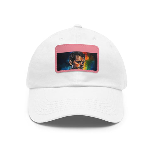 Neon Dreams Henry Cavill Watercolor Snapback Cap, White, Light Brown Patch