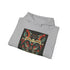 Wild Spirit's Embrace tribal animal hoodie in navy, size small.