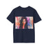 Watercolor charcoal cotton crew neck t-shirt with Kim Kardashian design