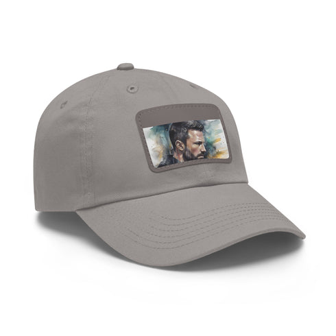 Ben Affleck Batman Watercolor Hat in White with Light Brown Patch