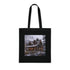 Cozy Black Cabin Cotton Tote Bag with Mountain Cabin Design