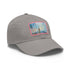 Empire sky splendor cap in white with light brown rectangle patch.