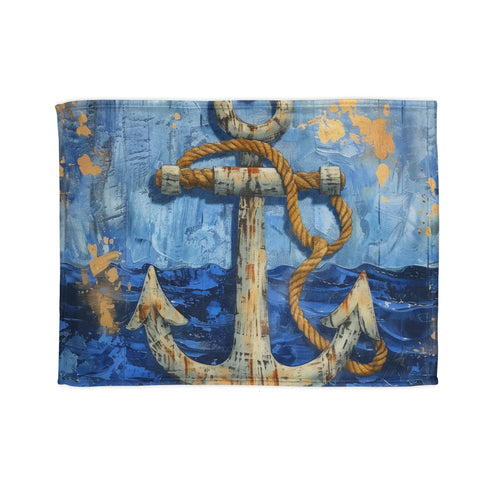 Nautical Dreams Blanket: Anchored maritime flags, cozy 30'' x 40''.