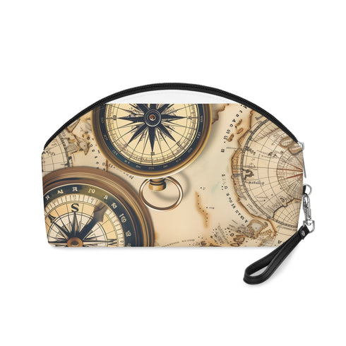 Vintage Maps Travel Makeup Bag with Zipper for Cosmetics Accessories