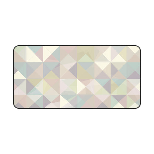 Chic Pastel Geometrics Desk Mat - Stylish seamless geometric pattern in soft colors for elevated workspace decor