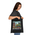 Arcade Days Tote Bag in Black Cotton with 80s Video Game Design