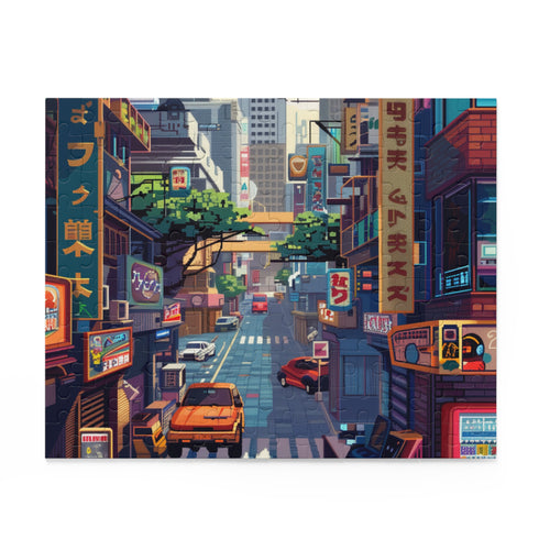 Pixelated 80s Game Jigsaw Puzzle - Dive into nostalgia with iconic arcade characters in this fun puzzle.