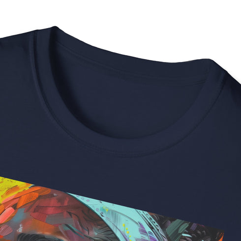 Coco Gauff Unstoppable Rise Navy T-Shirt with Vibrant Brushstroke Design