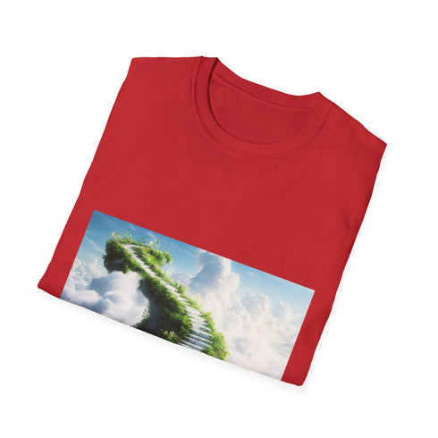 Infinite Dream Staircase Surrealist Graphic Unisex Softstyle T-Shirt - View 8 | Prints With Passion