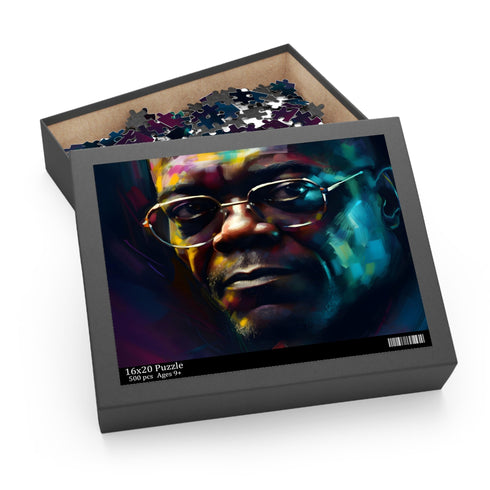 Neon Watercolor Samuel L. Jackson Puzzle Home & Living Games TikTok