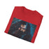 Charcoal cotton T-shirt featuring vibrant Rubeus Hagrid painting with crew neck