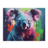 Cute koala watercolor puzzle with vibrant colors and intricate details.