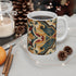 Tile-inspired ceramic coffee mug with elegant seamless pattern for mornings.
