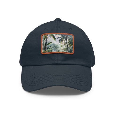 Congo Rainforest Dreams Cap in White with Light Brown Patch