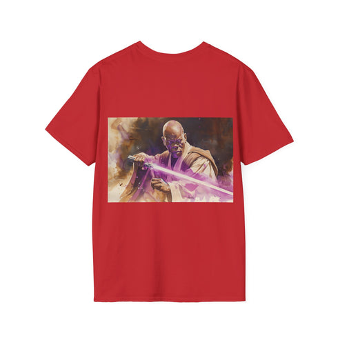 Mace Windu Purple Lightsaber Tee, Charcoal, Crew Neck, Regular Fit
