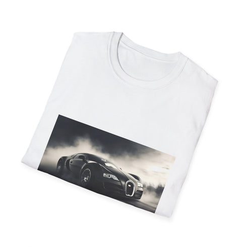 Charcoal T-shirt featuring vibrant DTG race car graphic in regular fit
