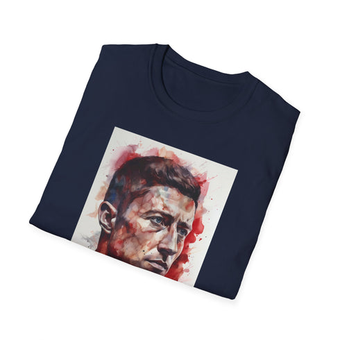 Strikers Edge Lewandowski Tee Charcoal Men's Cotton T-Shirt Regular Fit
