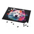 Adorable Samoyed jigsaw puzzle with 120 pieces.
