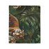 Tropical Jungle Safari Tiger Foliage Seamless Plush Fleece Throw Blanket - View 7 | Prints With Passion