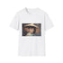 Charcoal Audrey Hepburn cotton tee with vintage-inspired classic icon design