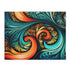 Glowing spiral fractal puzzle with mesmerizing gsng pattern, 10" x 8".