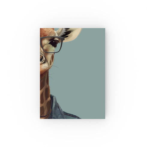 Giraffe Style Hipster Journal | Quirky giraffe cover, high-quality material, versatile, makes a great gift