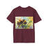 Bumblebee watercolor tee in charcoal, crew neck, perfect for summer.