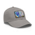 Eiffel Tower Dreams Watercolor Baseball Cap, White with Light Brown Patch