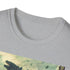 Charcoal cotton crew neck Godzilla T-shirt for summer, men and women.