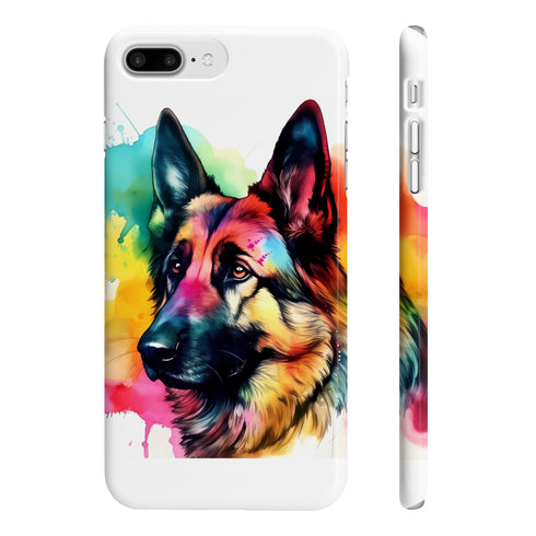 German Shepherd phone case, glossy finish, slim design for iPhone 7/8 Plus.