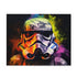 Vibrant neon Stormtrooper watercolor puzzle, 10" x 8" (120 pcs)