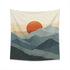 Mountain Sunrise Tapestry: Tranquil Nature Art for Home Decor - High-Quality Minimalist Design in Multiple Sizes - Ideal Gift
