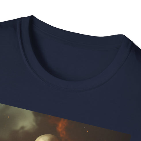 Charcoal cotton T-shirt featuring bold Avatar elemental design