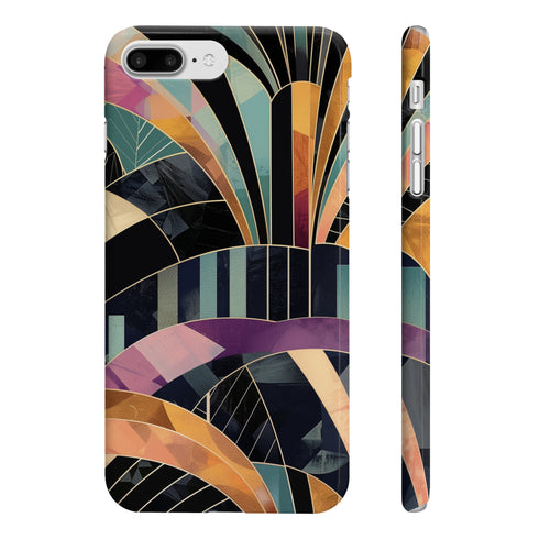 Stylish abstract pattern glossy phone case for iPhone 7 Plus.