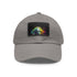 Genius Vision Neon Baseball Cap in White with Light Brown Patch