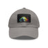 Genius Vision Neon Baseball Cap: White rectangle unisex cotton hat.