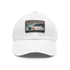 Emerald Isle Pride Baseball Cap in White with Light Brown patch.