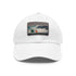 Emerald Isle pride baseball cap, white/light brown patch, rectangle shape.