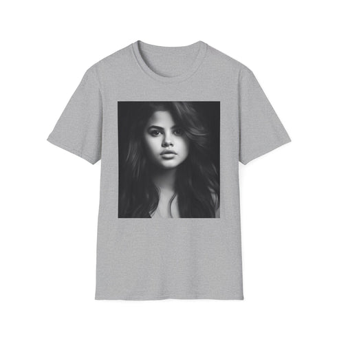 Selena Gomez Radiance T-Shirt Charcoal Crew Neck Summer Picks
