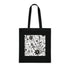 Monochrome Curves Tote Bag with bold black and white pattern