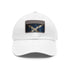 Brave and Bonnie Scotland Flag Cap in White with Light Brown Patch