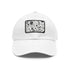 Monochrome Madness Baseball Cap with White Rectangular Patch Unisex Vegan