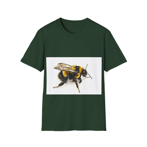 "Vibrant bumblebee watercolor tee, charcoal S size summer pick."