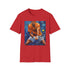 Charcoal crew neck T-shirt with dynamic Djokovic painting and summer-ready cotton fabric