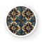Artisan white tile bottle opener with intricate pattern design for kitchen ambiance.